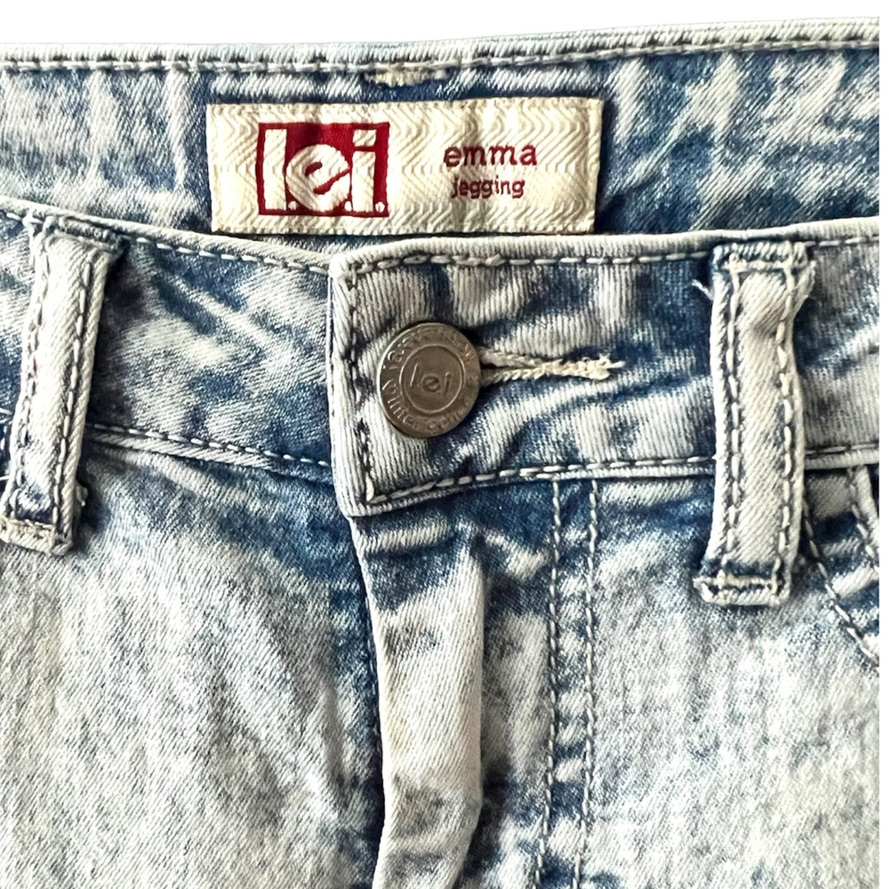 LEI | ACID WASH SKINNY JEANS - STRETCHY DENIM JEGGING - Picture 5 of 14